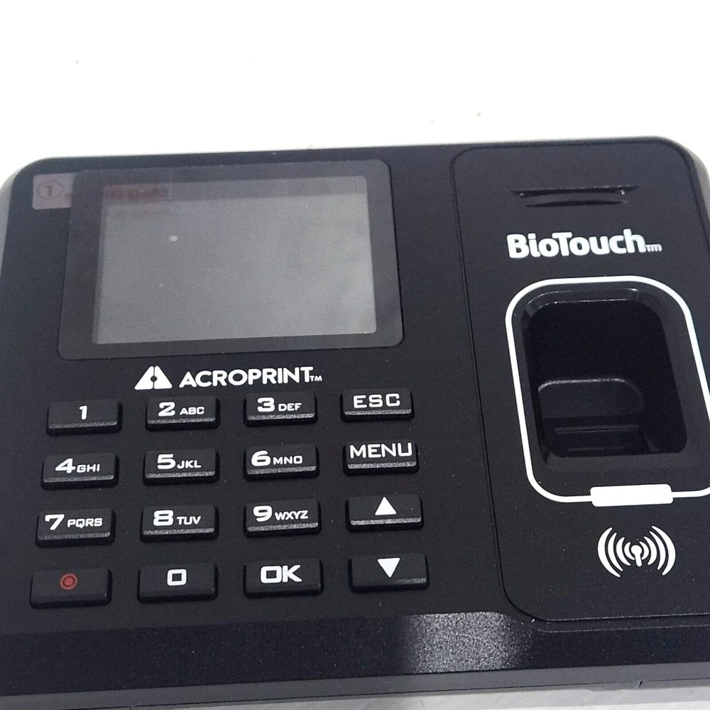 BioTouch Fingerprint Time Clock – Acroprint – No Monthly Fee, USB & Secure Log